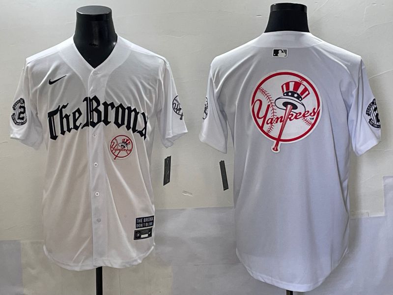 Men 2025 New York Yankees Blank White Five generations Joint Name Nike MLB Jersey style 28->new york yankees->MLB Jersey